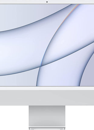 Apple iMac de 24 pulgadas, Chip M1 de Apple con CPU de ocho núcleos y GPU de siete núcleos, dos puertos, 8 GB RAM Ratón Magic Mouse y teclado Magic Keyboard o Magic Keyboard con Touch ID del mismo color