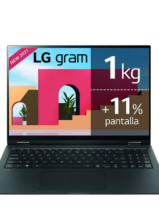 Portátil - LG Gram 16Z90P-G.AA78B, 16" WQXGA, Intel® Evo™ Core™ i7-1165G7, 16GB RAM, 512GB SSD, Iris® Xe, W10