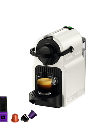 Cafetera de cápsulas - Nespresso® Krups INISSIA XN1001, Presión de 19 bares, Potencia 1260 W, Blanco