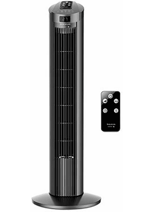 Ventilador de pie - Taurus Babel RC II, De torre, 3 velocidades, 3 modos, Temporizador 12h, 74 cm, Negro