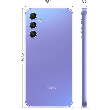 Móvil - Samsung Galaxy A34, Light Violet, 128 GB, 6 GB RAM, 6.6 " FHD+, Mediatek Dimensity 1080 Octa-Core, 5000 mAh, Android 13