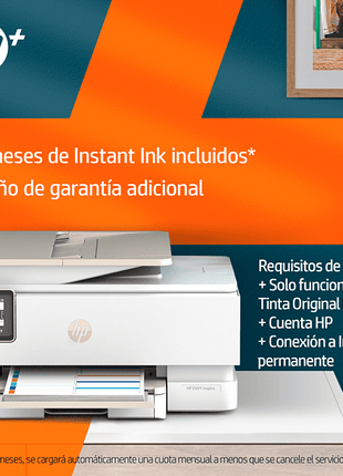 Impresora multifunción - HP Envy Inspire 7924e, WiFi, USB, 9 meses de impresión Instant Ink con HP+, doble cara