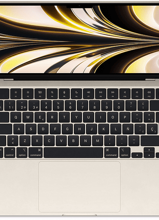 Apple MacBook Air (2022), 13,6" Retina, Chip M2 de Apple, GPU 8 Núcleos, 8 GB, 256 GB SSD, macOS, Teclado Magic Keyboard Touch ID, Blanco