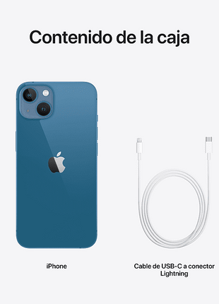 Apple iPhone 13, Azul, 256 GB, 5G, 6.1" OLED Super Retina XDR, Chip A15 Bionic, iOS