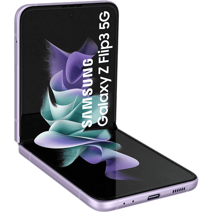 Móvil - Samsung Galaxy Z Flip3 5G, Lavanda, 256GB, 8GB RAM, 6.7"FHD, Snapdragon 888, 3300mAh, Android