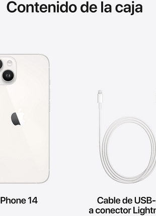 Apple iPhone 14, Blanco estrella, 512 GB, 5G, 6.1" OLED Super Retina XDR, Chip A15 Bionic, iOS