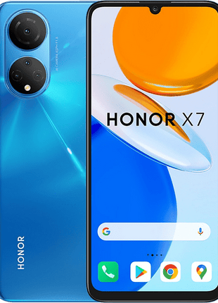 Móvil - Honor X7 4G, Ocean Blue, 128 GB, 4 GB RAM, 6.74 ", HD+, Qualcomm Snapdragon 680, 5000 mAh, Android