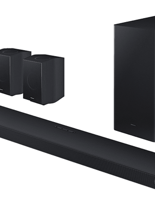 Barra de sonido - Samsung HW-Q930C/ZF, Bluetooth, Dolby Atmos inalámbrico, 42W, 9.1.4 canales, Compatible con asistentes de voz, WiFi, Negro