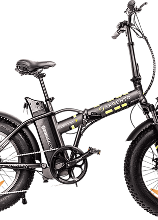 Bicicleta eléctrica - Argento Mini Max+, 20 " x 4.0", 250 W, 7 velocidades, 25 km/h, 70 km, Display LCD, Negro