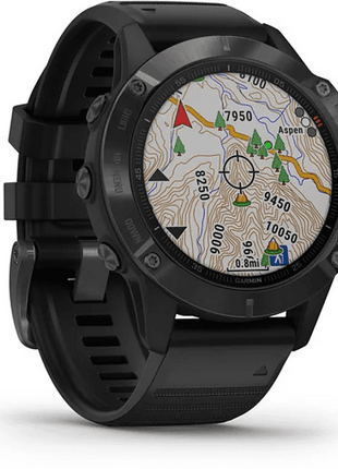 Reloj deportivo - Garmin Fenix 6 Pro, Negro, GPS, Sensores ABC, Aplicaciones deportivas, Negro