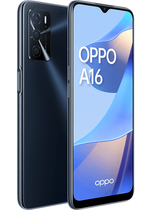 Móvil - OPPO A16, Crystal Black, 32GB, 3GB RAM, 6.52" HD+, MediaTek Helio G35, 5000 mAh, Android