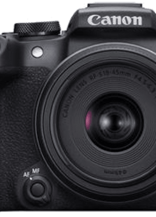Cámara EVIL - Canon EOS R10 + 18-45mm F3.5-6.3 IS STM, 24.2 megapixel, Pantalla táctil 7.5 cm, Wi-Fi, Negro