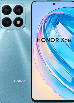 Móvil - Honor X8a, Cyan Lake, 128 GB, 6 GB RAM, 6.7 " HD+, Mediatek Helio G88, 4500 mAh, Magic UI 6.1 basado en Android 12