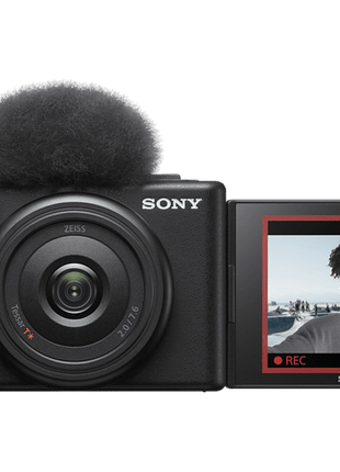 Cámara - Sony Vlog ZV-1F,  Digital, Pantalla multiángulo, Vídeo 4K, Cámara lenta, Micro, Funciones Vlog, Wifi, Bluetooth, Negra