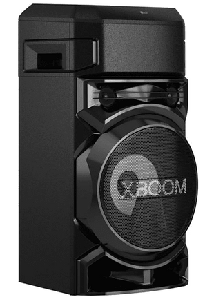 Altavoz de gran potencia - LG XBOOM HW RN5, USB, Radio FM, Karaoke, luces LED, Negro