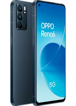 Móvil - OPPO Reno6 5G, Stellar Black, 128 GB, 8 GB RAM, 6.44" FHD+, MTK Next 5G-A, 4300 mAh, Android 11
