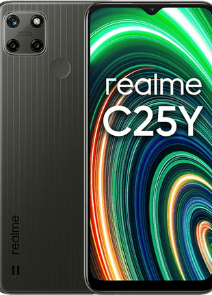 Móvil - realme C25Y, Metal Gray, 128 GB, 4 GB RAM, 6.5" HD+, UNISOC T618, 5000 mAh, Android 11