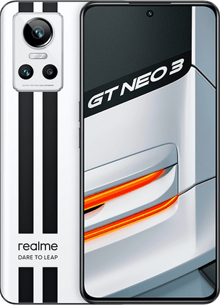Móvil - realme GT Neo 3 5G, Blanco, 256 GB, 12 GB RAM, 6.7 " FHD+, MT6895T, 4360 mAh, Android