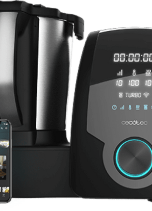 Robot de cocina - Cecotec Mambo 10090, 30 funciones, 10 velocidades, Negro