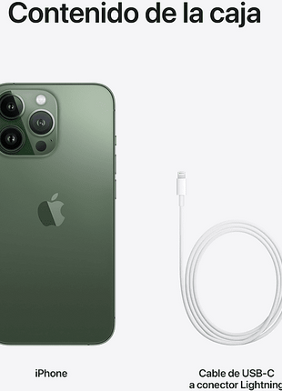 Apple iPhone 13 Pro, Verde alpino, 1 TB, 5G, 6.1" OLED Super Retina XDR ProMotion, Chip A15 Bionic, iOS