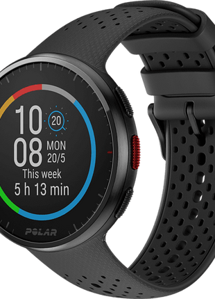 Reloj deportivo - Polar Pacer Pro, 1.2", 265 mAh, 35h autonomía, Bluetooth, GPS, Frecuencia cardíaca, Táctil, Negro