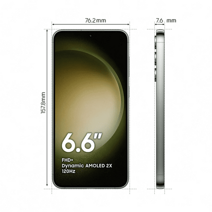 Móvil - Samsung Galaxy S23+ 5G, Botanic Green, 256GB, 8GB RAM, 6.6" FHD+, Qualcomm Snapdragon, 4700mAh, Android 13