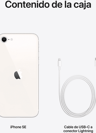 Apple iPhone SE (3ª gen.),  Blanco estrella, 5g, 128 GB, 4.7" Retina HD, Chip A15 Bionic, iOS,
