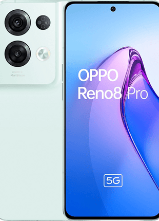 Móvil - OPPO Reno 8 Pro, Glazed Green, 256GB, 8GB, 6.7" Full HD+, Mediatek Dimensity 8100 MAX, 4500mAh, Android 12