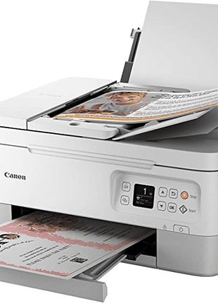 Impresora multifunción - Canon Pixma TS745i, Inyección de tinta, WiFi, Bluetooth, A color, Doble cara, ADF, Compatible PIXMA Print Plan, Blanco