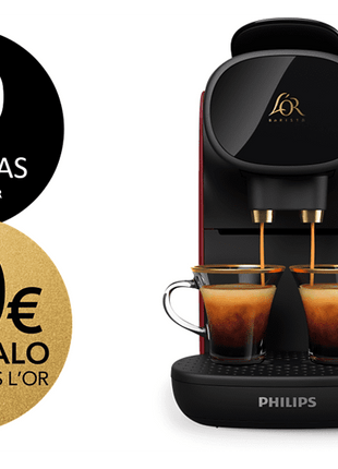 Cafetera de cápsulas - Philips LM9012/55 L'OR Barista Sublime, 2 tazas de espresso o 1 espresso doble, Negro