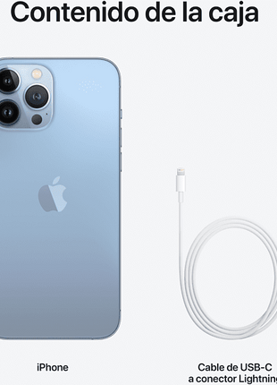 Apple iPhone 13 Pro Max, Azul alpino, 128 GB, 5G, 6.7" OLED Super Retina XDR ProMotion, Chip A15 Bionic, iOS