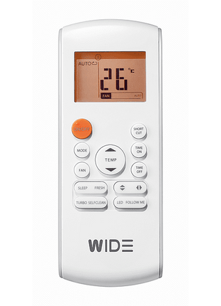 Aire acondicionado - Wide WDS12IUL3ECO-R32, Split 1x1, 3000 fg/h, 3800 W, Bomba de calor inverter, R32, Blanco