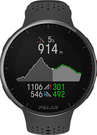 Reloj deportivo - Polar Pacer Pro, 1.2", 265 mAh, 35h autonomía, Bluetooth, GPS, Frecuencia cardíaca, Táctil, Negro