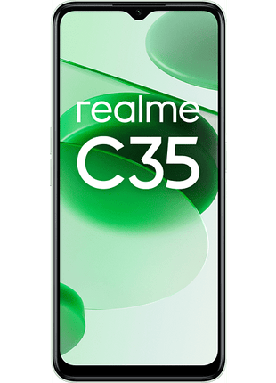 Móvil - realme C35, Glowing Verde, 128 GB, 4 GB RAM, 6.6" FHD+, Unisoc T616, 5000 mAh, Android 11