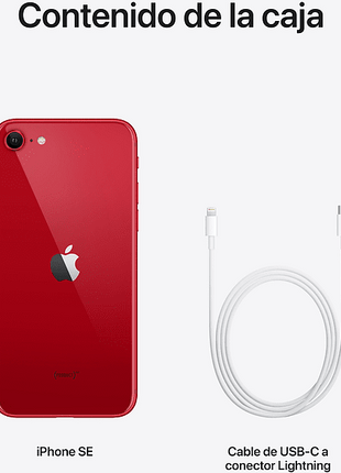 Apple iPhone SE (3ª gen.), (PRODUCT)RED,  Rojo, 5g, 256 GB, 4.7" Retina HD, Chip A15 Bionic, iOS,