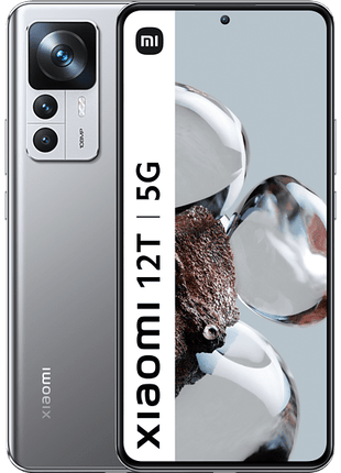 Móvil - Xiaomi 12T, Lunar Silver, 256 GB, 8 GB, 6.67" QHD, MediaTek Dimensity 8100 Ultra 5G, 5000 mAh, Android