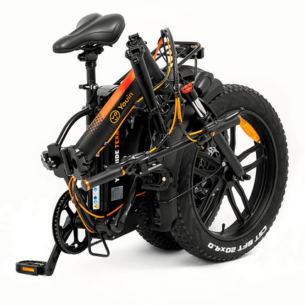 Bicicleta eléctrica - Youin You Ride Texas, 250 W, 25km/h, 20 ", Suspensión frontal, Pantalla LCD, Negro