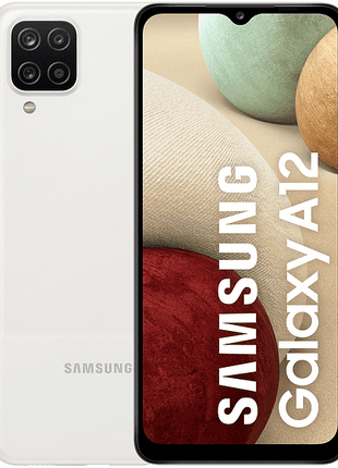 Móvil - Samsung Galaxy A12, Blanco, 32 GB, 3 GB RAM, 6.5" HD+, Octa-Core, 5000 mAh, Android