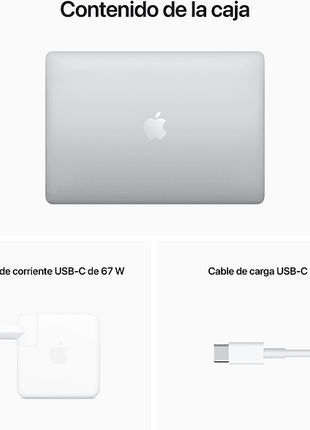 Apple MacBook Pro (2022), 13,3" Pantalla Retina, Chip M2 de Apple, 8 GB, 256 GB, macOS Monterey, Cámara FaceTime HD a 720p, Plata