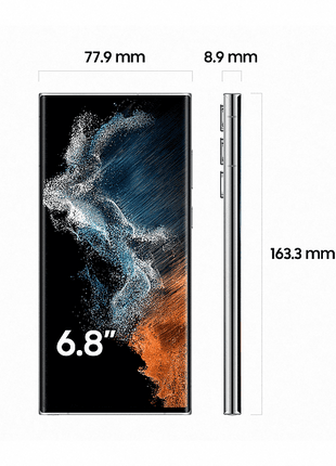 Móvil - Samsung Galaxy S22 Ultra 5G, White, 256 GB, 12 GB RAM, 6.8" QHD+, Exynos 2200, 5000 mAh, Android 12